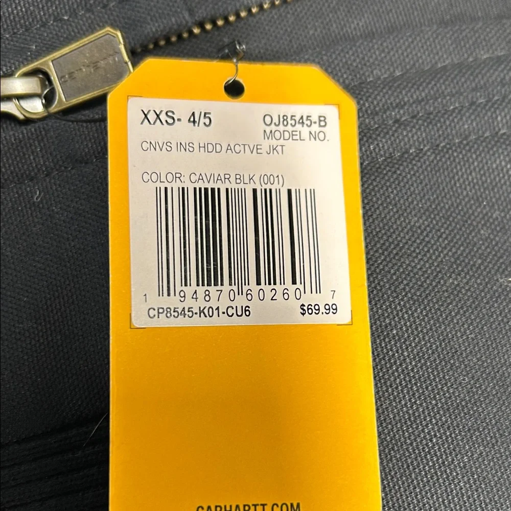 Carhartt Kids Black Hooded Puffer Coat - Picture 3 of 10